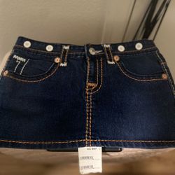 Vintage Y2K True Religion Denim Mini Skirt Avant Garde 