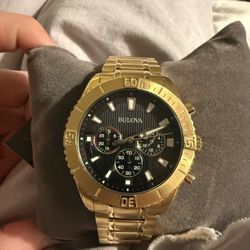 Bulova  97A165 Gold Men’s chronograph Watch 