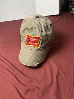 Miller High Life The Champagne Of Beers Khaki Distressed Logo Adjustable 06’ VGT