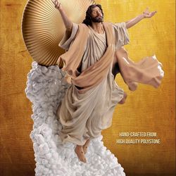 The Ascension of Jesus Christ 1:4 Scale Premium Polystone Statue Sculpture | 1:4 Scale White Robe Edition $569.99 $569.9