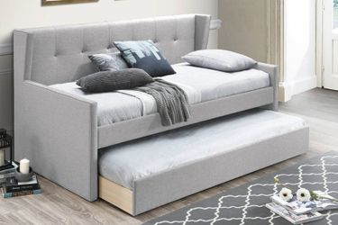 Brand New Grey Twin Size Daybed w Trundle Bed