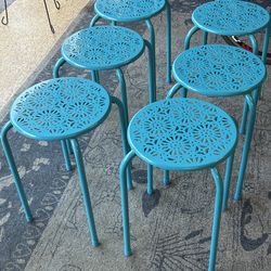 Teal Plant Stands / Side Tables 12x18 $12/each