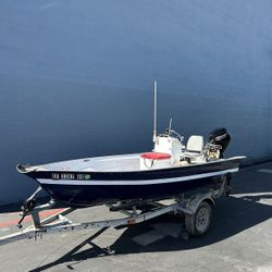 1979 Valco 14’ Aluminum Fishing Skiff With 2019 Mercury 20 HP Outboard 