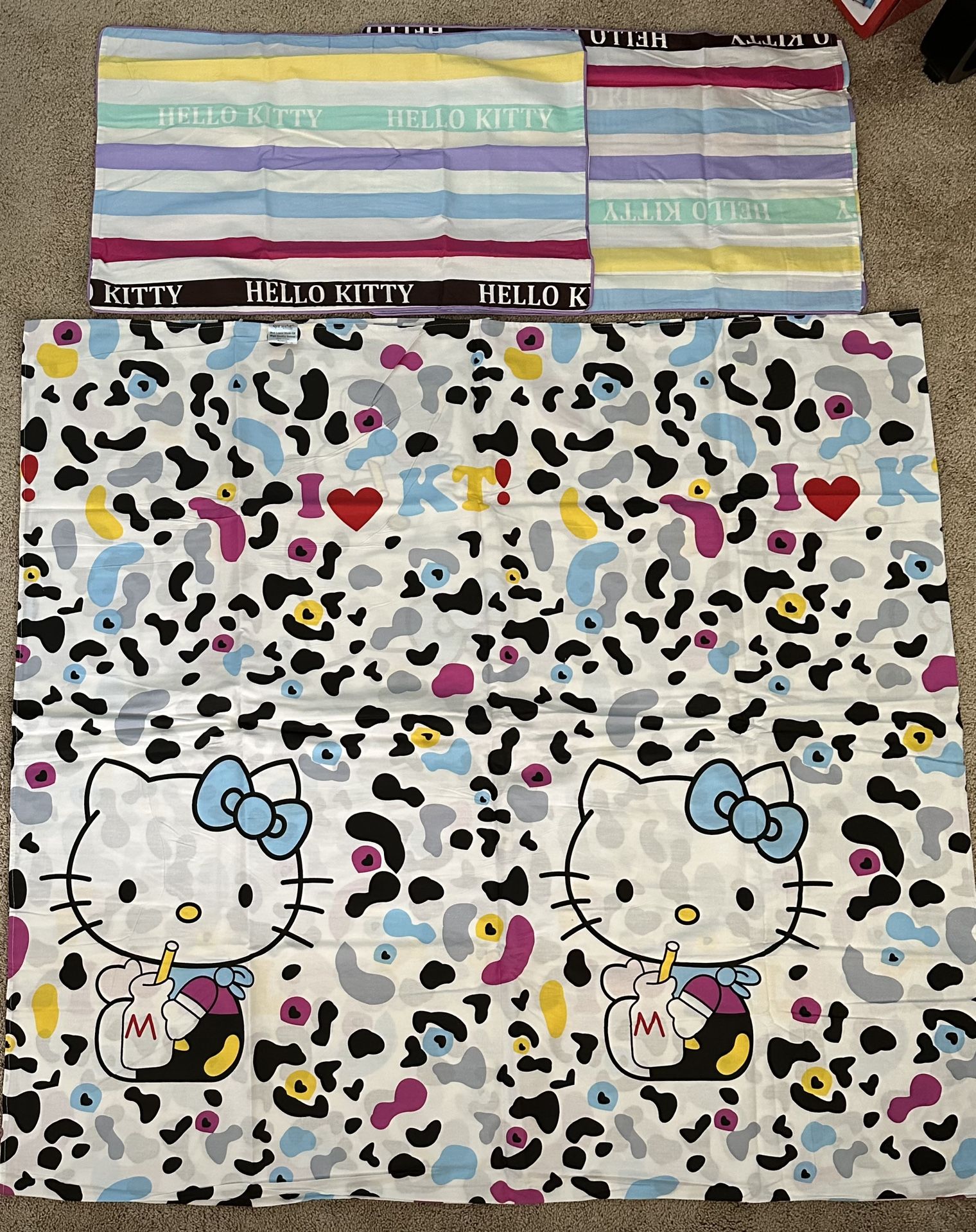 Hello kitty Bedsheet And Two Pillow Cases 