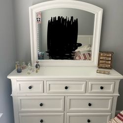 White Dresser With Mirror 