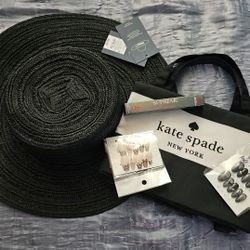Kate Spade Tote Bag + Hat + Press On Nails 