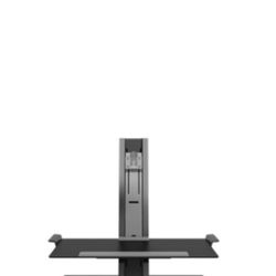 Humanscale QuickStand heavy Mount with Large Platform, FreeStanding Base, Black