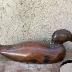 Antique Wood Carved Duck Decoy