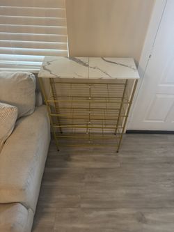 6 Tier Shoe Rack - Gold
