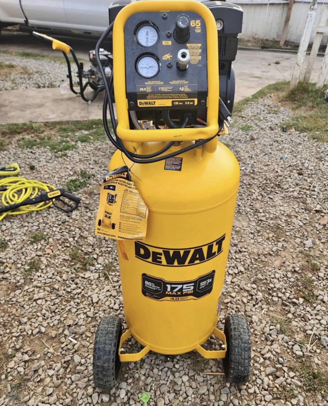 DEWALT 26 Gal. 175 PSI Ultra Quiet Portable Electric Air Compressor Questions & Answers