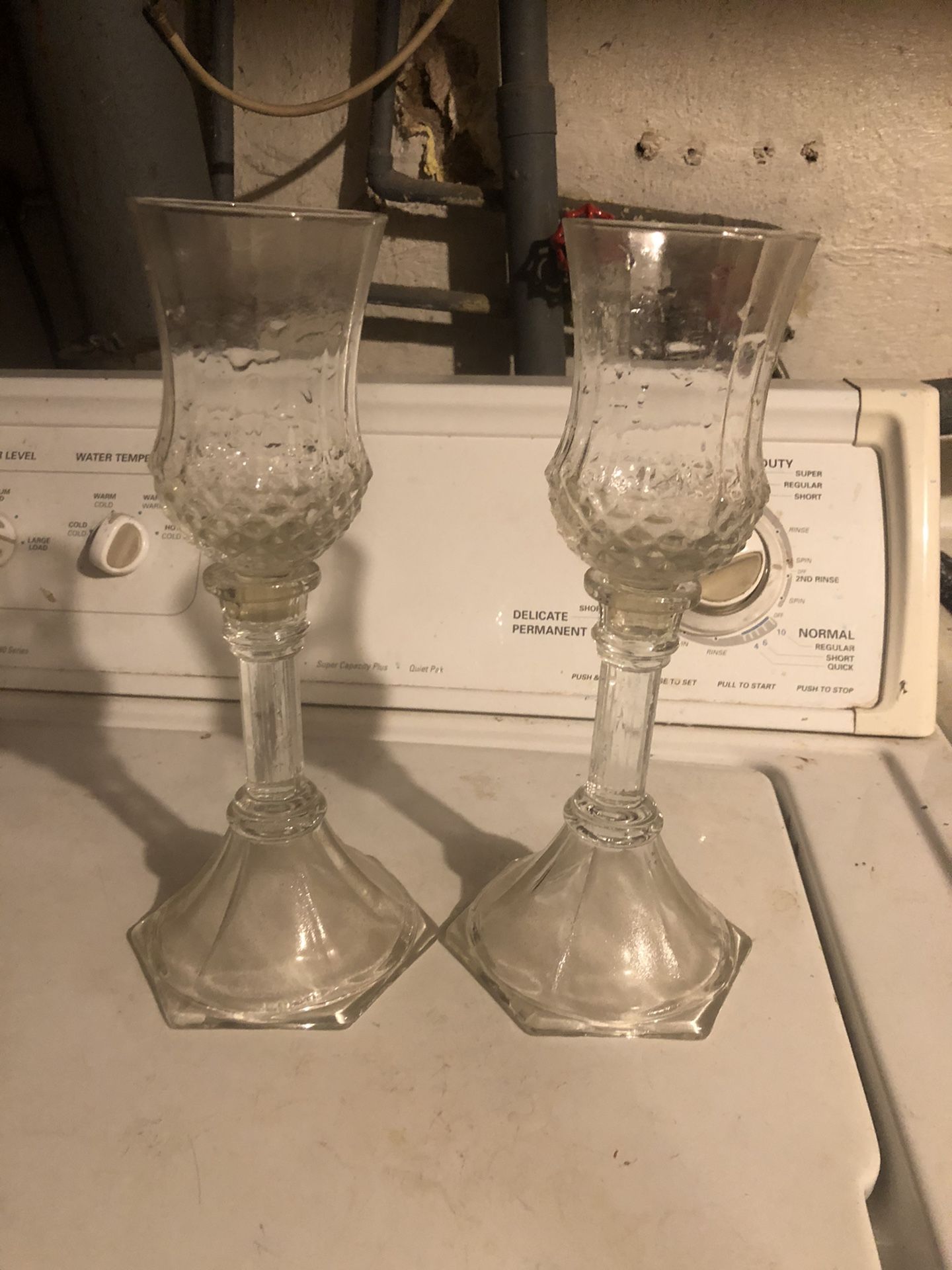 2 flared tall glass