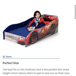New Cars wood toddler bed frame (Mattress not included)