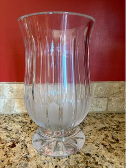 Royal Doulton Carnegie Crystal Hurricane Vase 10”