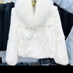 White Rabbit Fur Coat
