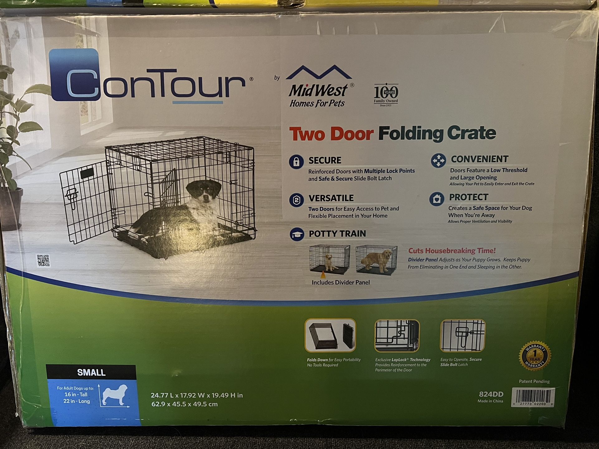 ConTour Midwest Two Door Folding Crate 