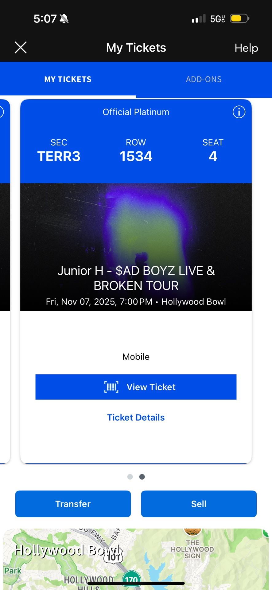 $$. 2 Tickets de Junior H.