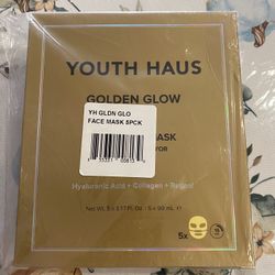 SKIN GYM Youth Haus 24K Gold Face Mask - Collagen & Hyaluronic Acid Infused - Retinol & Bakuchiol for Youthful Radiance - Restorative Mask for Natural