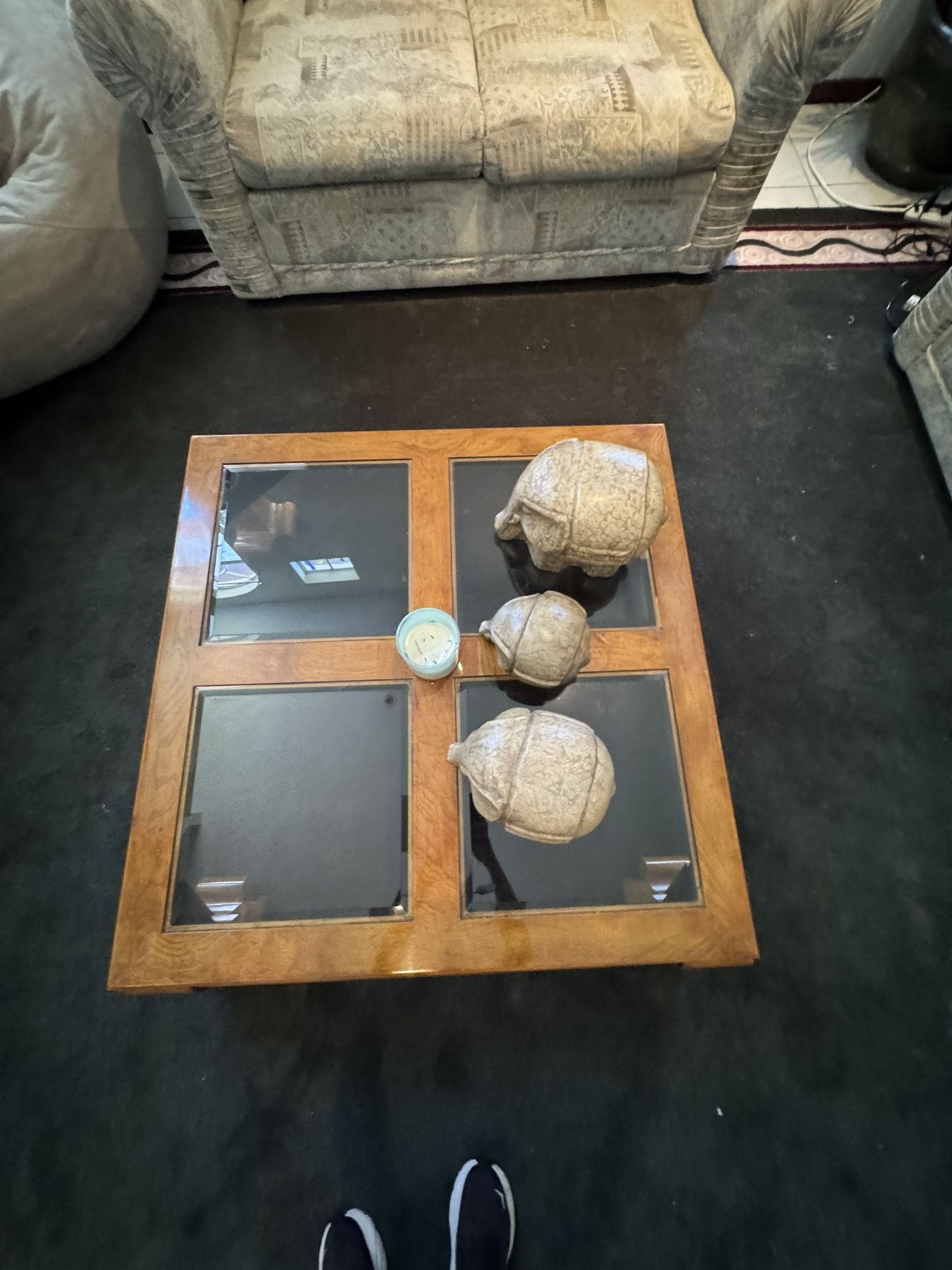 Coffee Table - Wood and Glass