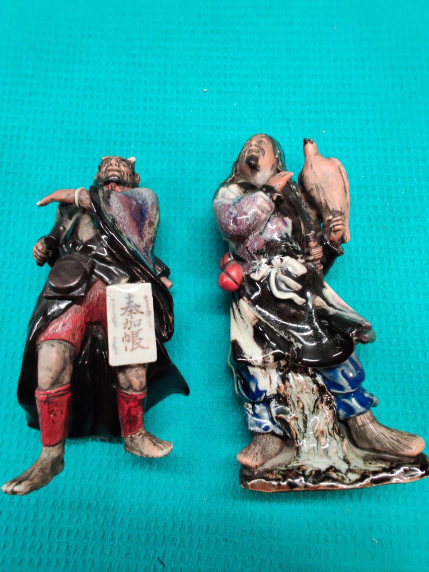 Antique Japanese porcelain warriors