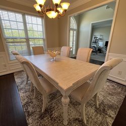 six chair chairs Dining room set table and six chair chairs