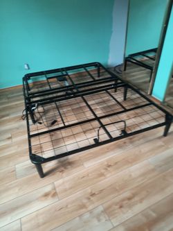 Black Metal Platform Bed Frame