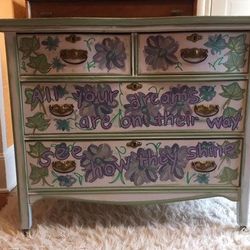 Dresser - Hand Painted Vintage Wooden 