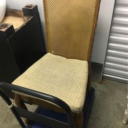 Solid Wood And Cane Chair For $25 