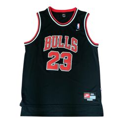 Vintage Nike Michael Jordan #23 Bulls Jersey Size XXL Black Stitched Nike Team
