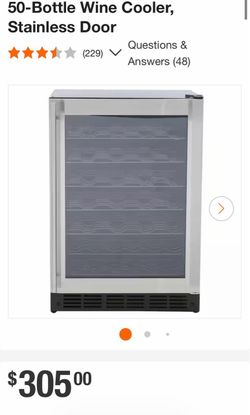 50-Bottle Wine Cooler Stainless