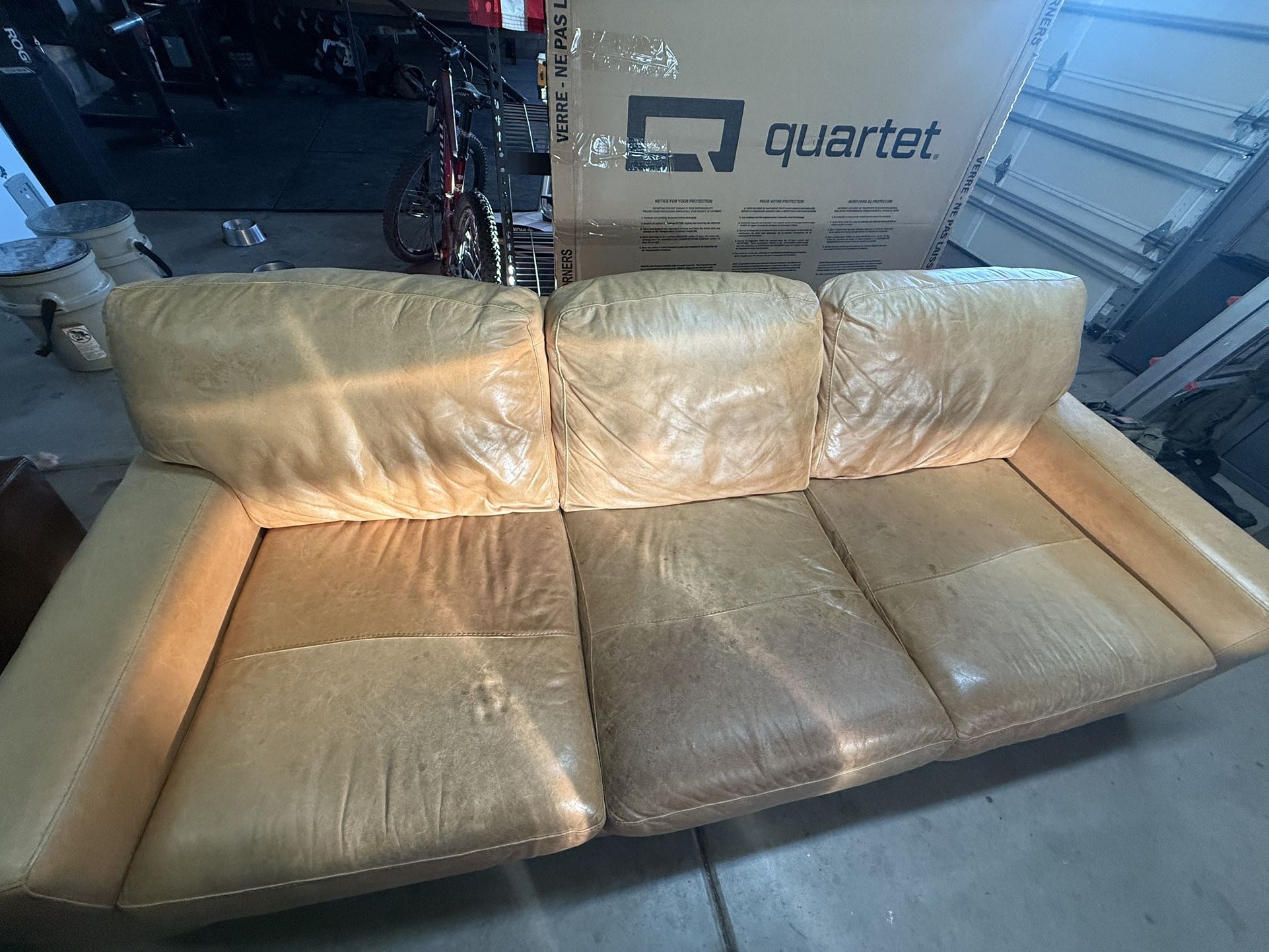 Genuine Leather Couch