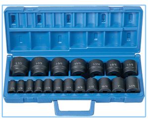 Grey Pneumatic 1319 19pc 1/2" Dr Fractional SAE Standard Length Master Set