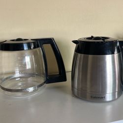 Cuisinart 12 Cups Thermal Crafe  No Chips No Broken $20.00 /glass Kettle $10.00/both Good Condition 