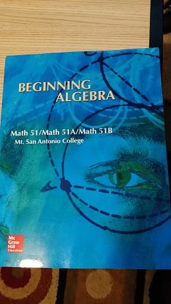 Beginning Algebra Math 51