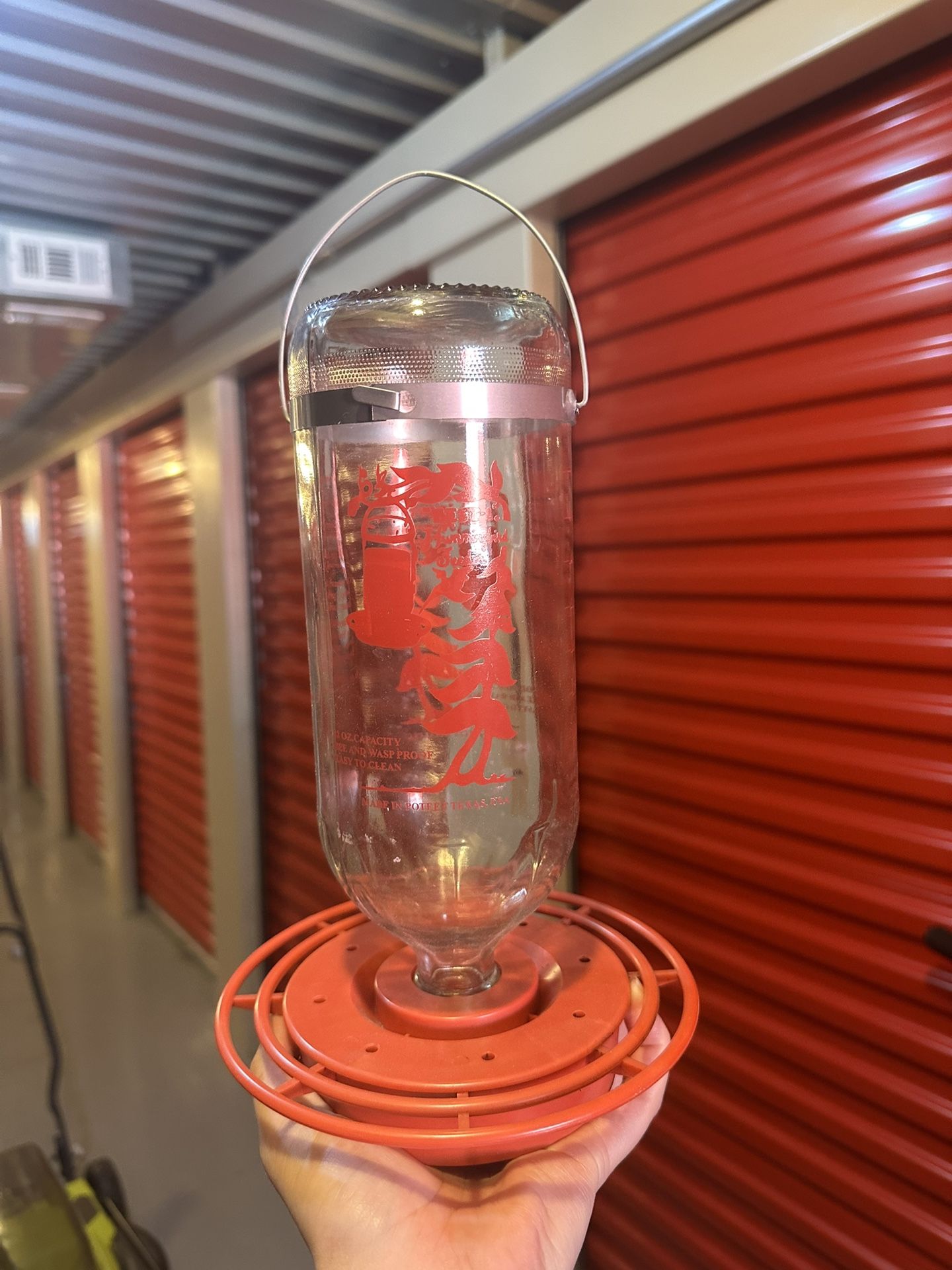 Glass Hummingbird Feeder