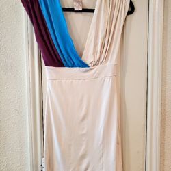 baby Phat spandex dress 
purple/ cream/ light blue size S 