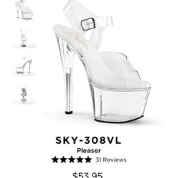 Pleaser Heels - SKY - 308VL (Size 8)