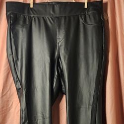 Torrid brand plus-size faux leather leggings. 
