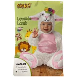 Lovable Lamb Infant Costume Spirit Halloween Baby White Sheep 12-18 Months