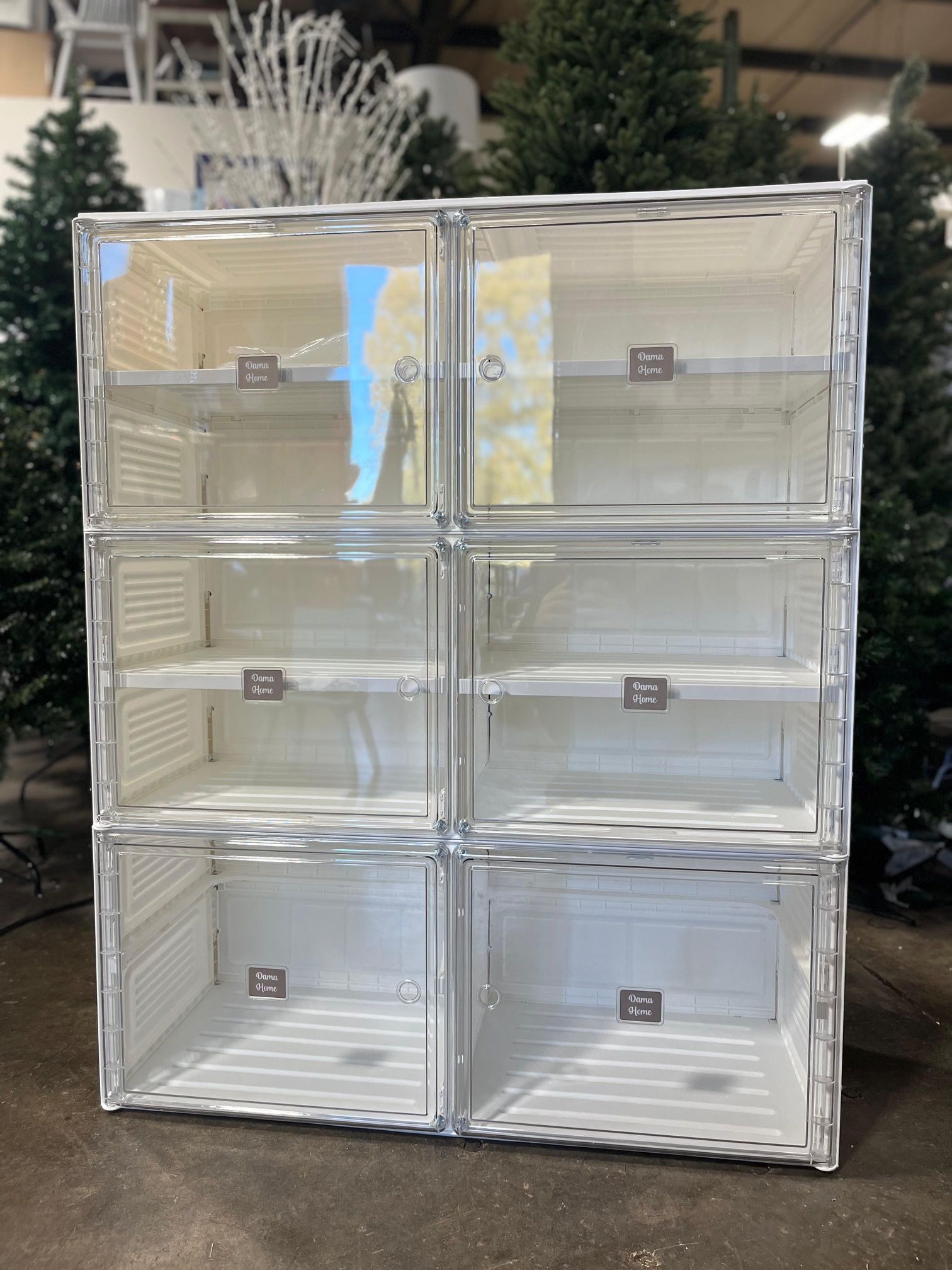 Brand: DAMAHOME 3.6 Shoe Organizer Foldable Shoe Rack for Entryway, 5 Tiers for 20 Pairs, Stackable Storage Shoe Box Organizer Cabinet with Doors and 