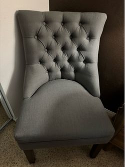 Gray accent chair