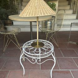 Beautiful Vintage Wroth Iron Table Or Plant Stand