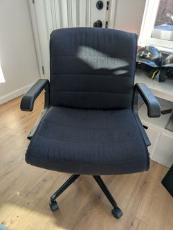5 Dark Navy Blue Honey Swivel Chairs, Lever Height Adjustable