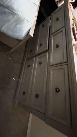 Ashley 7 Drawer Dresser Light Gray