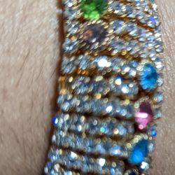 New Adjustable Multicolor Stone Bracelet For $10