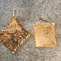 Hand made ceramic wall hangers signed