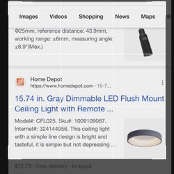 Ceiling Light Color Gray