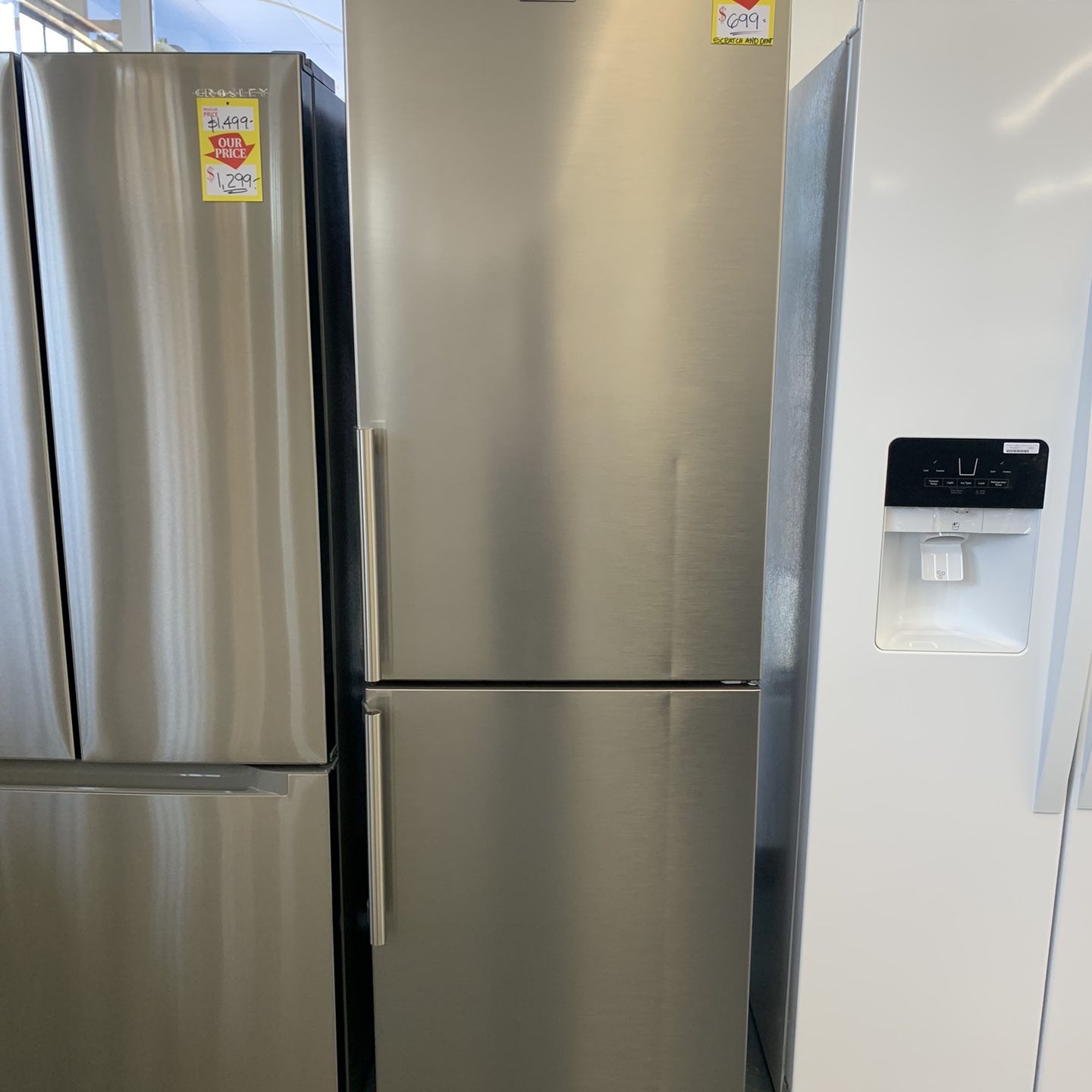 FORNO 23.4 Bottom Freezer Refrigerator Right Swing 10.8 Cu Ft , Stainless Steel $699.00