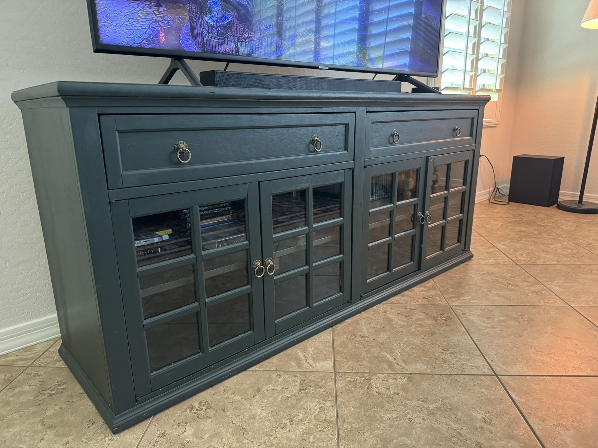Green TV stand
