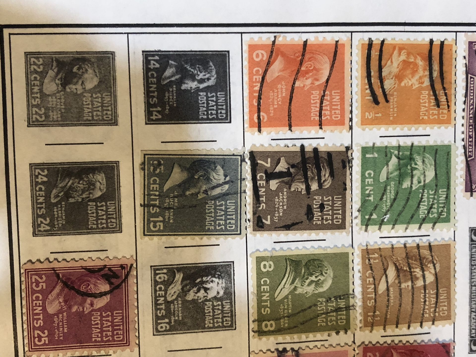 Stamp Collection U.S. Stamps 1924-1938