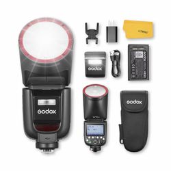Godox V1Pro-N TTL Flash for Nikon – 76Ws Round Head Speedlight